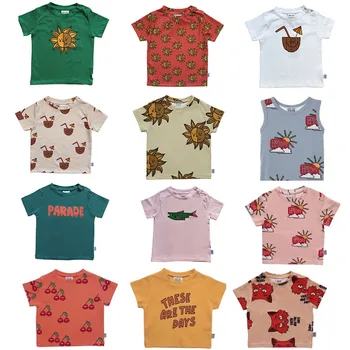Нова марка на One Day, летни детски тениски с анимационни герои, памучни тениски с изображение на Слънцето, за момиченца, дрехи за малките момчета, памук модна марка