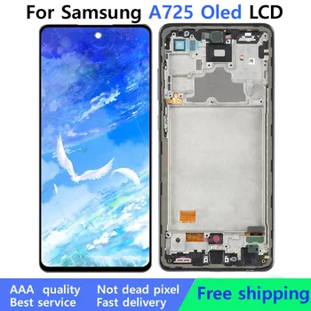 100% Тествани LCD дисплей A72 за Samsung Galaxy A72 4G A725 A725F/DS, сензорен LCD дисплей, дигитайзер, с рамка