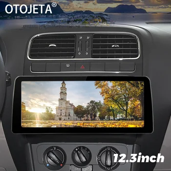 12,3-инчов Qled Екран на Android 12 Автомобилен Плейър 2Din Стерео Радио За VW POLO 5 2008-2020 GPS Мултимедийно Главното Устройство Carplay