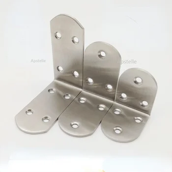 1бр 90-ъглово закрепване за прикрепване на рафтовете на стената мебелен шкаф Ъглови скоби от неръждаема стомана, с различни размери
