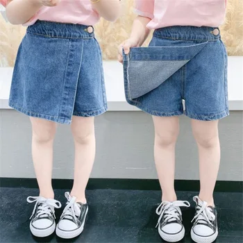 2023 Лятна деним пола с къси панталони за момичета