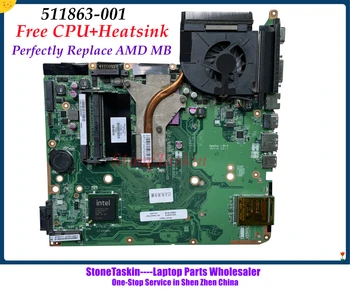 511863-001 За дънната платка на лаптоп HP Pavilion на разстояние hp pavilion dv6-2000 Безплатен радиатор на процесора DDR2 Идеално елиминира проблема с AMD за 571187-001 571188-001