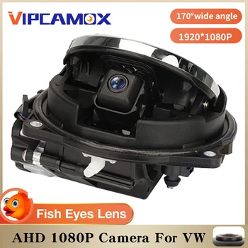 AHD 1920*1080P Флип Камера за задно виждане Рибешко око 170 Градуса за VW Golf CC Passat B6 B7 B8 POLO EOS Икона T-ROC Камера за Задно виждане