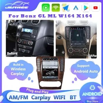Android За Mercedes Benz ML GL W164 X164 2005 2006-2012 Радио В стил Tesla Автомобилен Мултимедиен Плейър GPS Навигация Главното Устройство Аудио