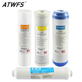ATWFS 4-степенна система за филтриране на вода, Картриджный Пречистване на 10 