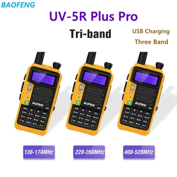 Baofeng UV-5R plus Pro Преносими автомобилна радиостанция, трехдиапазонная 245 Mhz, трехдиапазонная USB зареждане, автомобили преносима