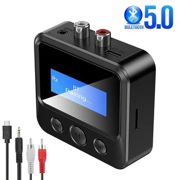 Bluetooth 5,0 Предавател Приемник EDR Безжичен адаптер USB-ключ 3.5 мм AUX вход на RCA за телевизор, КОМПЮТЪР, слушалки, домашна стерео, автомобили, HI-FI аудио