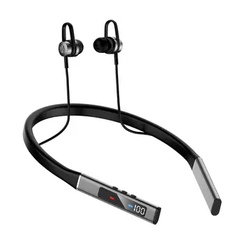 Bluetooth слушалки с шейным каишка Безжични слушалки с микрофон Водоустойчиви слушалки за занимания с бягане, тренировки, шумопотискане, Спорт, колоездене