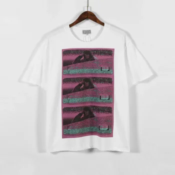 CAVEMPT Оверсайз с къси ръкави и абстрактни принтом, светоотражающая мъжки и дамски риза, памучни тениски за двойки C. E