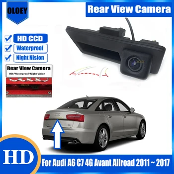 HD камера за задно виждане За Audi A6 C7 4G Allroad, Avant 2011 2012 2013 2014 2015 2016 2017 Дръжка на Багажника Резервна Парковочная Камера за Задно виждане