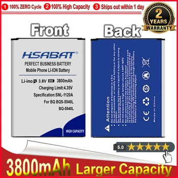 HSABAT 0 Цикъл 3800 ма BQ 5540L Батерия за BQ BQS-5540L/BQ-5540L Fast Pro Висококачествен Взаимозаменяеми Батерия