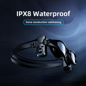 IPX8 Водоустойчив безжични Bluetooth слушалки с костна проводимост и преносими фарове за мъгла практични очила за занимания с плуване и гмуркане