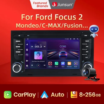 Junsun Android 11 Радиото в автомобила 7-Инчов Мултимедиен За Ford Focus C-Max, Mondeo, Galaxy C-Max GPS Навигация аудио 2din авторадио
