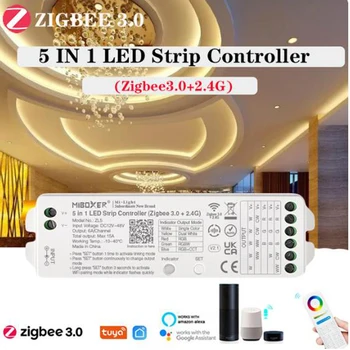 milight ZL5 Zigbee 3,0 5 в 1 led Контролер Miboxer 2,4 G на дистанционното управление за обикновен цвят на CCT RGB RGBW RGB + CCT Led Лента