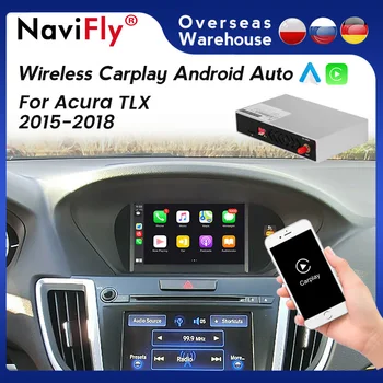 Navifly щепсела и да играе Безжична Apple CarPlay Android Auto Interface Box GPS авто мултимедиен да Acura TLX 2015-2018