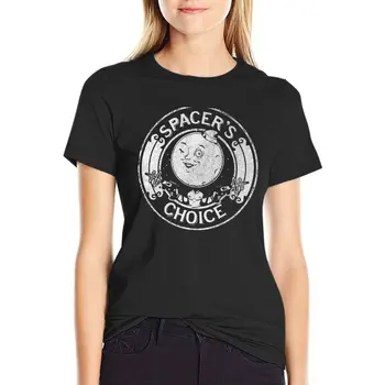 Spacer's Choice С потертым Бяло лого | Тениска с логото на The Outer Worlds, блуза, тениски за Жени, забавни тениски с графичен дизайн