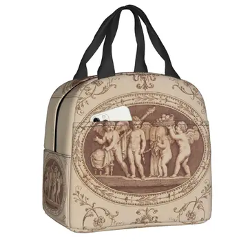 The Marriage Of Psyche And Cupid Термоизолированная чанта за обяд Renaissance Angel Преносима чанта за обяд за учебната храна Bento Box