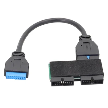 USB 3.0 19PIN адаптер hub Удължител мультизащитные конектори от една до две набиране на средства Адаптер за дома/ офиса/ търговска среда