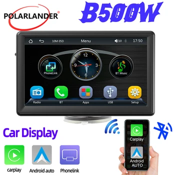 Авто мултимедиен плеър USB/TF карта на Автомобилен монитор Bluetooth Вградени високоговорители Автомобилна стерео 7-инчов Жични/безжични Android Auto CarPlay