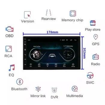 Авто радио с двоен стереоэкраном и дистанционно управление с мотор-screen, подходящ за видео в колата