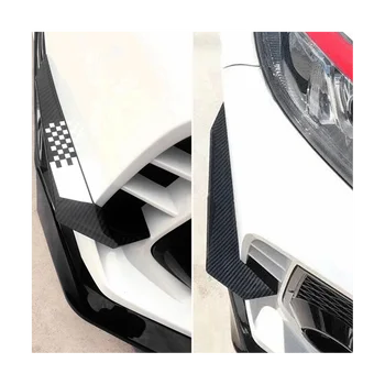 Авто черна броня за устни, сплитер, заден спойлер, стикер Canard за Honda Civic 10TH Type-R 2019-2021