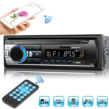 Автомобилен MP3-мултимедиен Авторадио плеър Bluetooth FM Bluetooth Авто радио с говорител за мобилен телефон