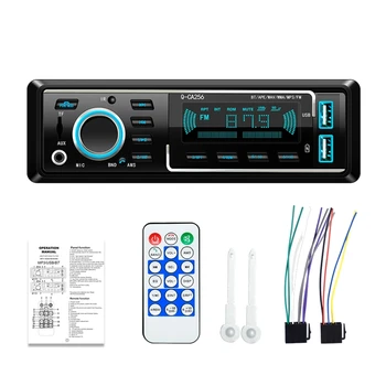 Автомобилно радио, аудио, Bluetooth-съвместими стерео MP3 плейър, FM-приемник с двоен USB-зареждане / дистанционно управление, AUX/ TF карта в комплекта