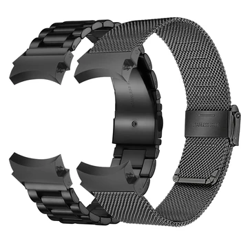 Без пропуски Correa за Galaxy watch6 5 4 44 мм 40 мм 5pro band 45 мм, стоманена каишка за samsung galaxy watch 6 4 classic 47 мм и 46 мм, 43 мм
