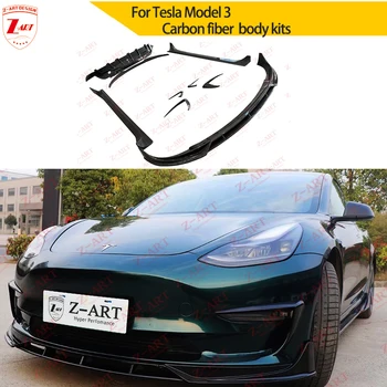 Бодикит Z-ART Model 3 За Tesla 3 Лъскаво Черен Aerokit За Tesla Model 3 Дооснащающий бодикит Ветровики