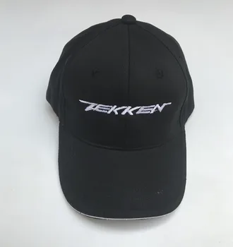Бойна игра видео игра с бродерия на логото на Tekken, регулируем шапка, черна бейзболна шапка