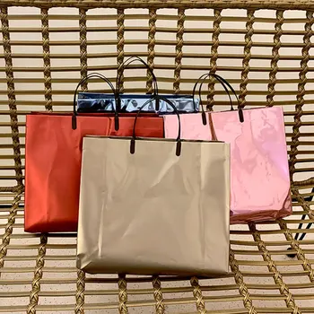 Водоустойчива чанта за опаковане на дрехи от PVC, пластмаса подарък пазарска чанта, дамска чанта за съхранение на тоалетни принадлежности, косметичка