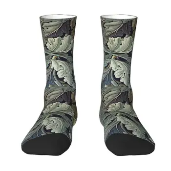 Готини мъжки чорапи Acanthus By William Morris, унисекс, топли удобни чорапи за екипажа от текстил с 3D-принтом