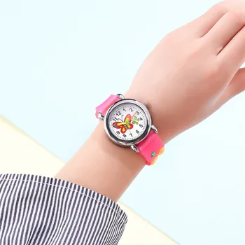 Детски часовник с дизайн на пеперуда, детски часовници за момчета, мини-кварцов аналогов часовник с кръгла циферблат за момичета, прекрасни часовници Часовници Дамски Ръчен