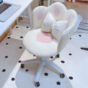 Ергономичен Компютърен стол за спални, Домашен офис, Въртящи се на 360 ° на стола, Парапет с облегалка, Розово удобен стол Fauteuil, Комплекти градински мебели