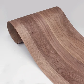 Естествен Фурнир от дърво черен орех с флисом за мебели около 60x250 см 0,5 мм