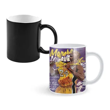 Известната-Баскетболна звезда-Брайънт-МАЙМ-ЛОДИ Чаши, променящи цвета, чаша за чай с мляко, цветна чаша за подарък за рожден Ден