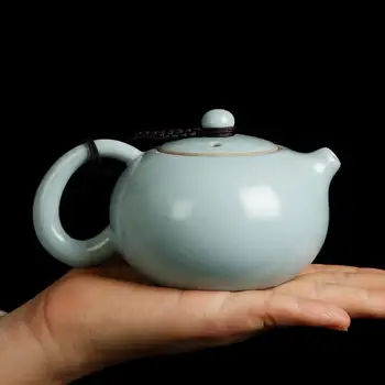 Китайски Порцеланови Чайници Здравето Gongfu Чай И Прибори Цзиндэчжэнь Керамичен Чайник Кунг-Фу Чай Чаена Церемония Хрупкава Глазура Чай Гърне