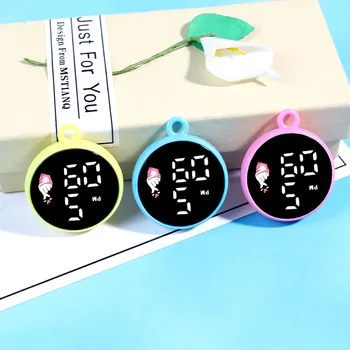 Креативни led електрически часовници с осветление във формата на сърце, ключодържател, часовник за деца, ученици, сензор часовник за момичета и момчета, водоустойчив