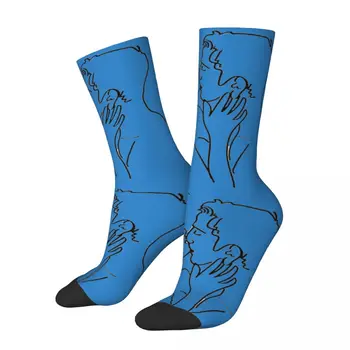 Луди Пара мъжки компрессионных чорапи в стил хип-хоп, ретро, линия Унисекс, уличен стил, безшевни забавни чорапи с принтом Happy Crew