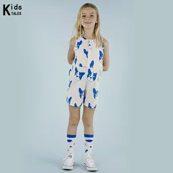 Лятна модни дрехи за момичета с анимационни герои 2021 г., детски панталони, боди за малки момчета и момичета с плъзгачи без ръкави, детски гащеризон RP-220