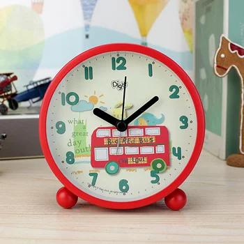 Малък Будилник за момичета, студентски alarm clock, тъпо нощни момче, автомобил, специален детски анимационен филм, сладък червен лека нощ