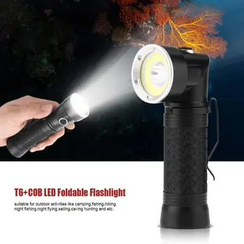 Мащабируем led фенерче T6 COB, Сгъваем Магнитен работен фенер, задни led проверки фенерче, проектор lanterna AAA 18650