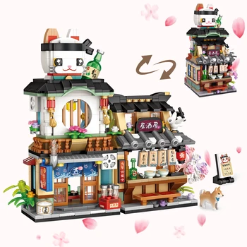 Мини-градивните елементи на Японски мини-външен вид, сгъваема храна, градинска монтаж, строителство тухла, играчки, подаръци за деца на възраст над 6 години