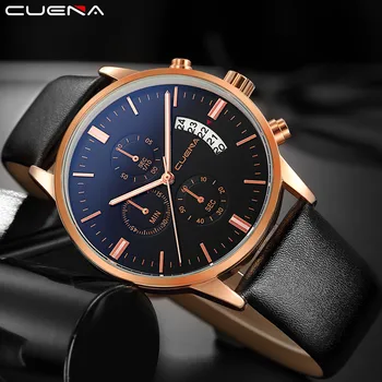 Моден кварцов часовник, кръгли ръчен часовник с диаманти, кожена каишка, висококачествени ръчни часовници, бизнес фини механични часовници 기계식 시계