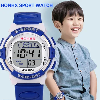 Модерен детски часовник led електронни часовници детски електронни спортни часовници силикон каишка за момчета и момичета Reloj Hombre