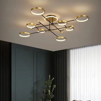 Модерна led полилей за хола Спални със златен скандинавски интериор, осветителни Тела за вътрешно осветление Luminaria Lustres
