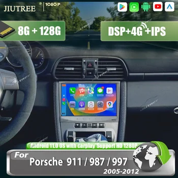 Мултимедиен плеър 2din За Porsche 911 987 997 Boxster 2005-2012 Обновяване на Автомобилния радио Android Авто Аудио GPS Навигация Главното Устройство