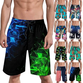 Мъжки бански С джобове, Топене, бързо съхнещи летни плажни шорти за сърф, мъжки плажни шорти за сърф, мъжки плажни шорти за плуване