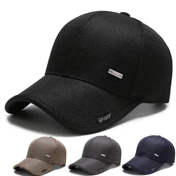 Мъжки висококачествени памучни шапки за мъже, бейзболна шапка Gorras, регулируем шапка за шофьори на камиони, ежедневни спортни однотонная шапка
