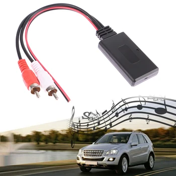 Нов 1 бр. 23 см Автомобилен безжичен модул Bluetooth приемник AUX адаптер Музикален аудио стереоприемник за автомобили с интерфейс 2RCA 12